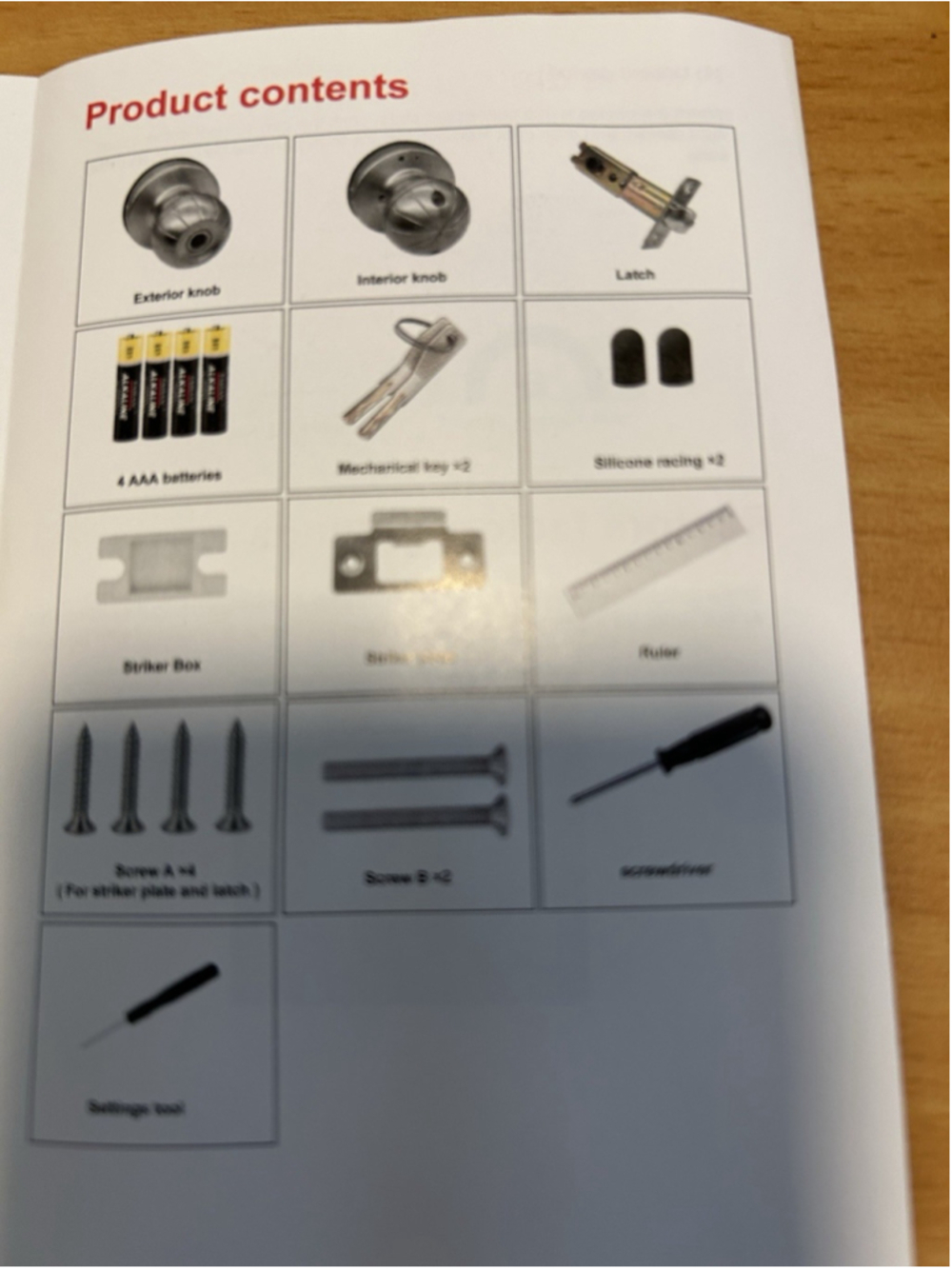 SOOWAY Intelligent Knob Lock Three Unlocking Methods Black - Picture 6 of 9